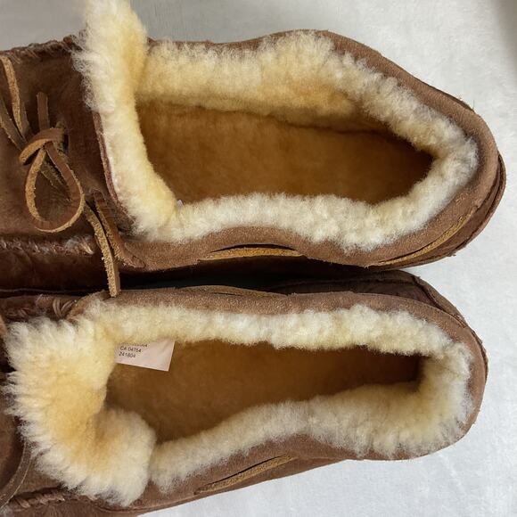 L.L. Bean Brown Shearling Lined Loafers main image 6